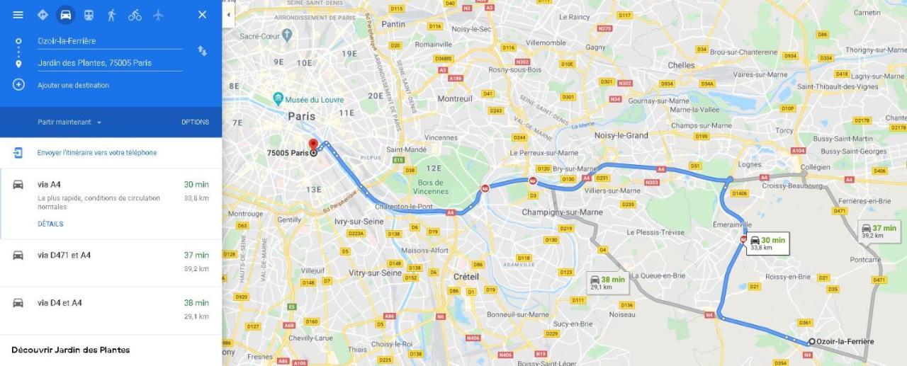 Appartamento Très beau studio proche de Disneyland et de Paris Ozoir-la-Ferrière Esterno foto